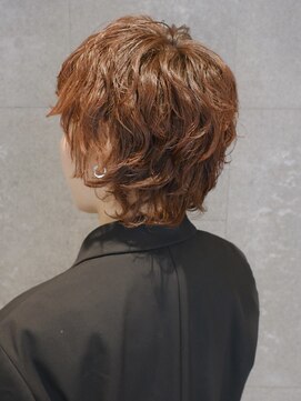 ピークアブー 原宿ハラカド(PEEK-A-BOO) ショートウルフパーマレイヤーおしゃれモード赤髪パーマくせ毛風