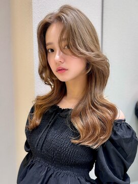 ロンド アンブル 四条烏丸(Lond ambre) 中川智帆/チェリーブラウン/ホワイトグレージュ/ミニウルフ/前髪