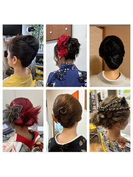 美容室ブロッサムの写真/落ち着いた雰囲気の店内で、特別な日を彩るヘアセットを＊早朝6時から受付可能で、朝早くても安心です◎