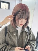 デザインカラー/フェイスフレーミング/ピンクカラー/ボブ