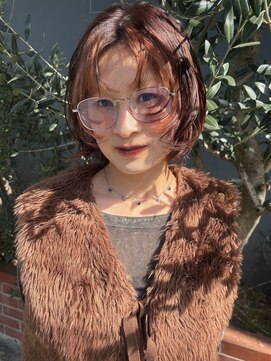カムジーヘッド(COMEGHEAD) 大人かわいいレイヤーボブ×暖色カラー