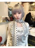 【チクロ】ハイトーン/ボブカット/レイヤーカット/ケアブリーチ