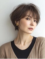 Heart's美人設計と白髪ぼかし専門店 青山表参道店 脱白髪染め/ショートヘア【ハーツ】&nbsp;白髪ぼかし脱白髪染め似合わせショートボブ40代50代60代