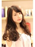 黒髪ワンレングスは質感をコントロールして柔らかく♪
