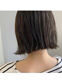 切りっぱなしボブ×グレーアッシュ