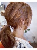 華やかポニーテール◎ヘアアレンジ
