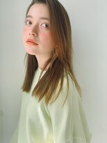 リト 自由が丘(Lit.)&nbsp;【Lit.】透け感ベージュ×ぱっつんロング【担当YUKINA】