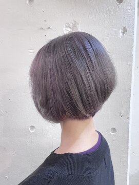 リッカ(RICCA) 【ハイトーンショートボブ】シルバー×パープルガーネット