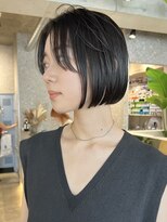 エリマ 調布(elima)&nbsp;黒髪前下がりボブ 前髪なし 髪質改善 オージュア［調布］