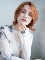 ネオリーブルノン 日吉(Neolive Runon)&nbsp;レイヤーボブ×オレンジベージュ