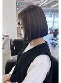 切りっぱなしボブと大人ハイライト