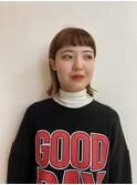 外ハネワイドバング