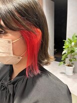 ビス ヘア アンド ビューティー 西新井店(Vis Hair＆Beauty)&nbsp;大人可愛いストレートくびれボブインナーカラー肩ライン外ハネ