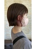 切りっぱなしボブ×インナーカラー