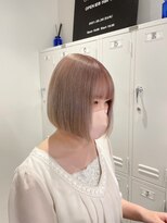 ロア 中目黒(loa)&nbsp;レイヤーロング/グレーベージュ/黒髪/前髪パーマ[中目黒]