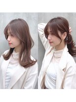 ミラリー トウキョウ(Mirareee Tokyo)&nbsp;20代30代40代◎前髪パーマグレーベージュレイヤーロング黒髪