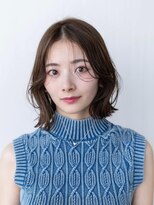 ケアリー 浦和美園(Carelly)&nbsp;大人かわいい前髪セシルカットココアブラウンフリンジウェーブ