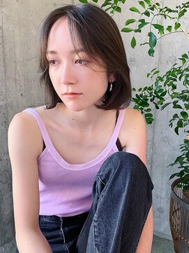 ローブ アオヤマ(LOAVE AOYAMA) 大人ボブ/Aラインボブ/ソフトベージュ　20代30代