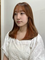 サクラ オモテサンドウ(SAKURA)&nbsp;フェイスフレーミング/オレンジカラー/オレンジブラウン/表参道