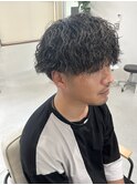 ツイストスパイラルパーマ×ブルーアッシュ
