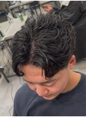 カルマパーマ ツイストスパイラル眉カットメンズパーマ