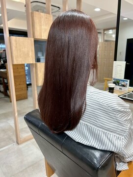 クラン(Chlan) 艶髪ピンクブラウン×髪質改善ストレート