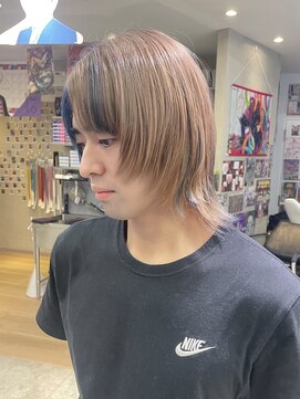 トーキョー オタクヘアー(TOKYO OTAKU HAIR) ベージュ/ブルー/デザインカラー/ウルフカット