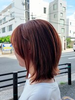 フランヘア 箱崎店(Flan hair)&nbsp;オレンジカラーレイヤーボブ