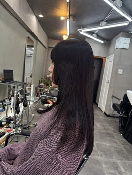 ファビ 渋谷(Fab) くびれヘア/暗めカラー/アプリコットオレンジ/縮毛矯正