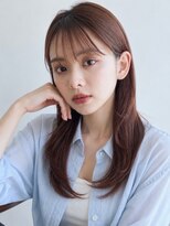 トリッカ シブヤ(TRICCA SHIBUYA)&nbsp;レイヤーロング/ワンカール/ピンクベージュ/透明感カラー
