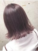 切りっぱなしボブ×ピンクパープル　Lino by U-REALM 相川