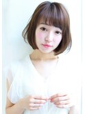 ふわっとナチュラルな大人ショートボブ/縮毛矯正/ストレート