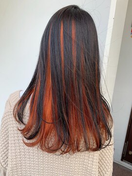 サロンドミルク 溝の口店(salon de MiLK) ＊鬼滅の刃　竈門禰豆子風インナーカラー