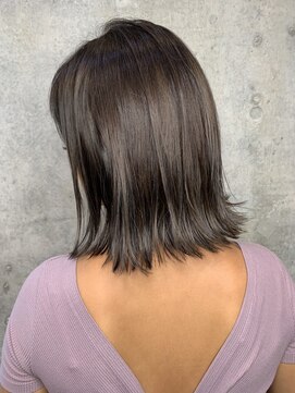 ユアーズヘア 新宿WEST(youres hair) 暗髪切りっぱなし 外ハネボブ