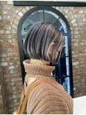 バレイヤージュボブ【ダブルカラー髪質改善ケアブリーチ】