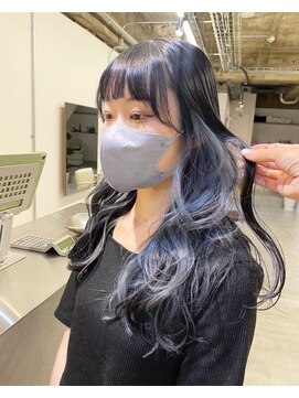 シアー(siar) インナーカラー　ブルーシルバー