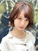 くびれボブスタイル×顔まわりレイヤー