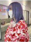 ダブルカラーラベンダーカラーケアブリーチハイトーンカラー