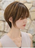 20代30代40代◎小顔ショートボブグレージュカラー新宿代々木