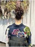 卒業式ヘアセット×袴着付け♪yu