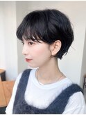 フレンチカジュアルアッシュブラックニュアンスカラー_ba484271