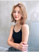【Lloyd 大宮】ミルクティーベージュ×かきあげミディ