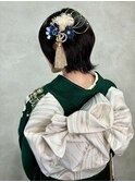 成人式ヘアセット、着付け