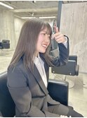 透明感グレージュ　艶カラー暗めカラートリートメント
