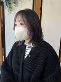【琉希也style】ラベンダーグレー／インナーカラー/ウェーブ巻き