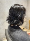 ボブ×パーマ