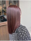 大人気再整カラー うる艶ピンクブラウン