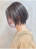 大人ショートボブ/ミセスショート/イルミナカラー/アッシュ/調布