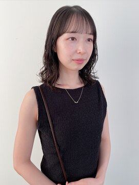 ヘアーアイストゥーレ(HAIR ICI TRE) 20代30代ナチュラルくびれボブ毛先パーマ艶感結べるボブ