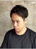 ピンパーマ ツイストスパイラル ツーブロック 刈り上げ